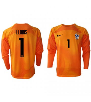 Frankrig Hugo Lloris #1 Målmand Hjemmebanetrøje VM 2022 Lange ærmer